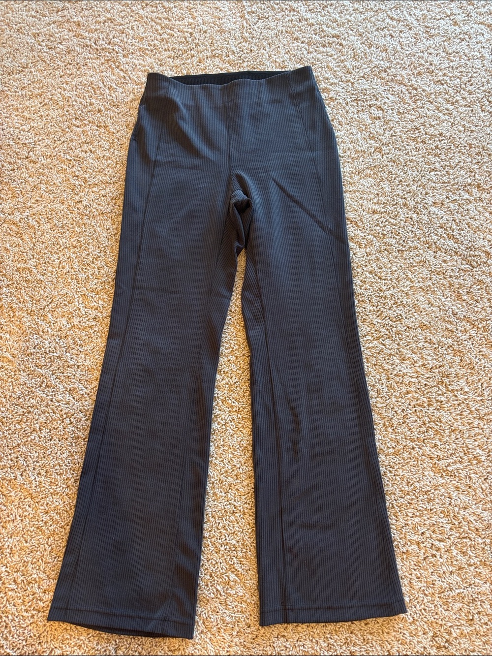 lululemon athletica Black Ribbed Boot-Cut Pants